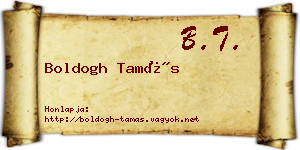 Boldogh Tamás névjegykártya